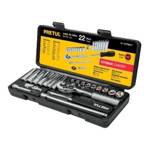 Juego de 22 herramientas 1/4' std para mecánico, Pretul 23981