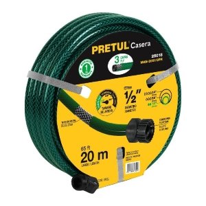 Manguera 1/2' reforzada 3 capas 20m conexiones plást, Pretul 25018