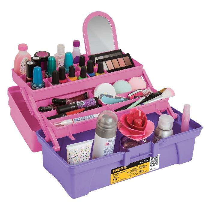 25052.jpg Caja cosmetiquera 14', rosa/morado, Pretul 25052 - Image 1