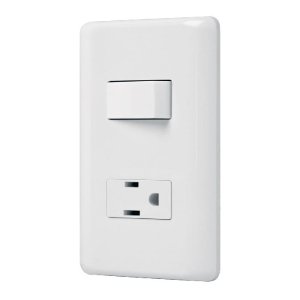 Placa armada contacto e interruptor sencillo, Volteck Basic 25077