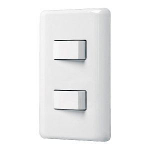 Placa armada con 2 interruptores sencillos, Volteck Basic 25080