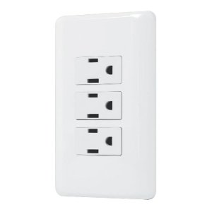 Placa armada con 3 contactos, Volteck Basic 25082