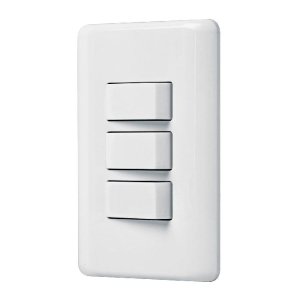 Placa armada con 3 interruptores sencillos, Volteck Basic 25083