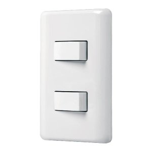 Placa armada 1 interruptor sencillo + 1 de 3 vías, Basic 25085
