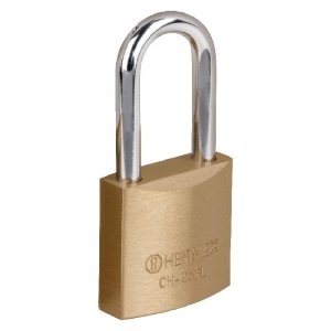 Candado de hierro color latón 25 mm, largo, caja, Basic 27069