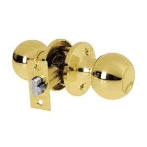 Cerradura esfera tubular, entrada, brillante, blíster, Basic 28067