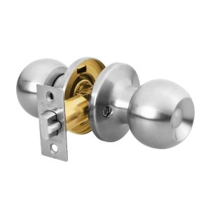 Cerradura esfera tubular, entrada, cromo, blíster, Basic 28069