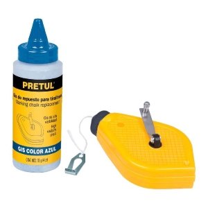 Tiralíneas 15 m (50 ft) plástico con gis, Pretul 28574