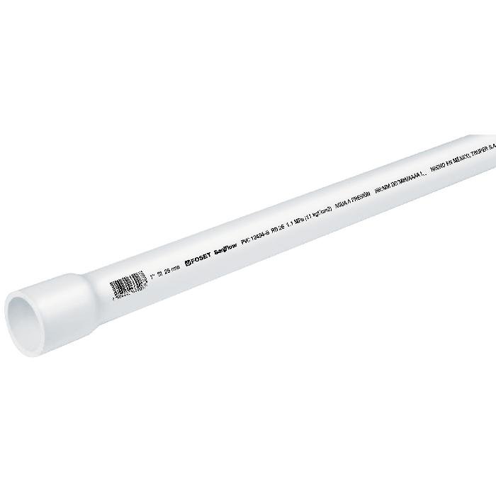 40083.jpg Tubo de 3 m de PVC de 1' hidráulico RD 26, Foset 40083 - Image 1