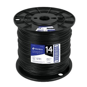 Metro de cable THHW-LS 14 AWG negro en carrete de 500 m 40116