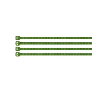 Bolsa con 50 cinchos plásticos 40 lb, 150 x 3.5 mm, verdes 41016