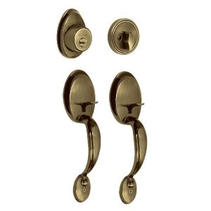 Doble jaladera, perilla y cerrojo llave-mariposa, antiguo 43027