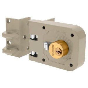 Cerradura sobreponer, puerta corrediza, clásica, izquierda 43495