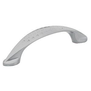 Jaladera metálica de 96mm estilo 'Elipse', níquel satinado 43620