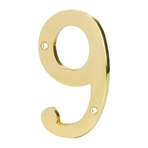 Número 9 de latón sólido 4', Hermex 43687