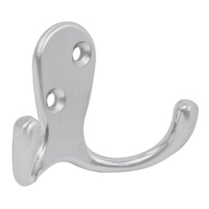 Gancho doble tipo perchero, cromo mate, Hermex 43913