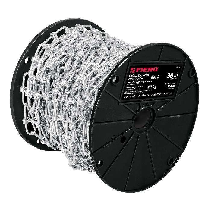 44190.jpg Metro de cadena tipo Víctor de 2.0 mm en carrete de 30 m 44190 - Image 1