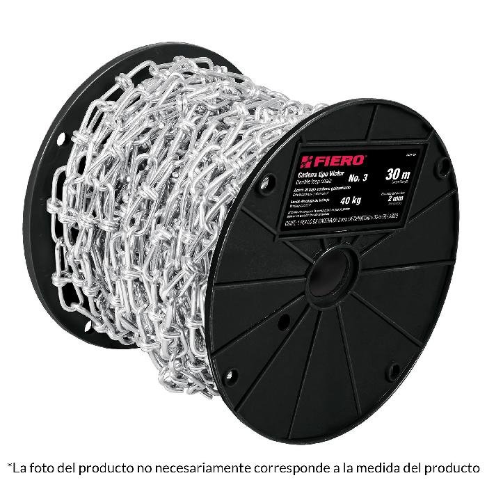 44192.jpg Metro de cadena tipo Víctor de 3.0 mm en carrete de 30 m 44192 - Image 1