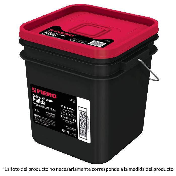 44265.jpg Metro de cadena pulida de 1/2', 5 m en cubeta, Fiero 44265 - Image 1