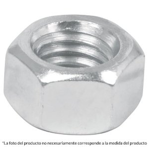 Bolsa con 60 tuercas 7/16' hexagonales de acero galvanizado 44551