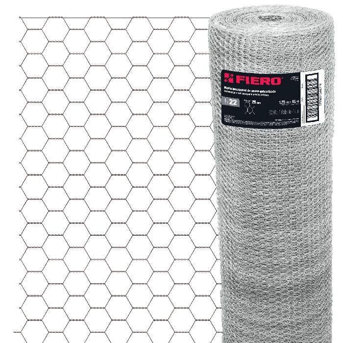 44659.jpg Rollo malla hexagonal cal.22, 1.75x 45m, abertura 25mm, 23kg - Image 1