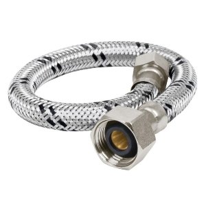 Manguera lavabo/fregadero, acero inox, 1/2' x 3/8', 30 cm 45488