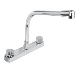 Mezcladora plástica 8' p/fregadero, cuello cobra, hex Basic 45517