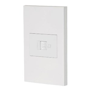 Placa armada 1 toma para teléfono, 1.5 mod, Española, blanco 45607