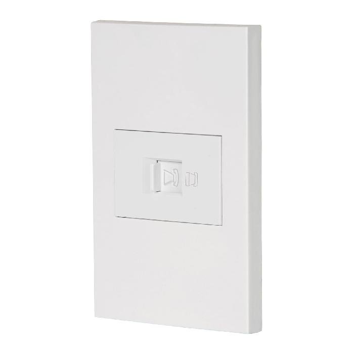 45607.jpg Placa armada 1 toma para teléfono, 1.5 mod, Española, blanco 45607 - Image 1