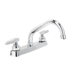 Mezcladora 8' p/fregadero, cuello corto, manerales cono 45610