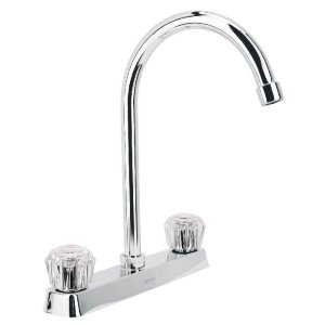 Mezcladora 8' p/fregadero, cuello curvo, manerales acrílico 45617