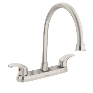 Mezcladora satín 8' para lavabo, cuello largo, palanca,Foset 45624