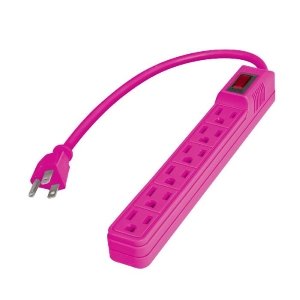 Multicontacto 16 AWG doméstico 6 entradas, colores a granel 46021