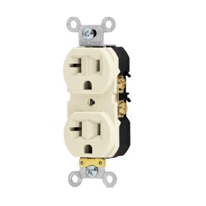 Contacto dúplex, 2 polos 3 hilos, 20 A, Standard, marfil 46100