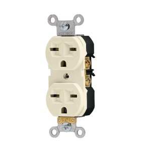 Contacto dúplex, cara de chino, Standard, marfil, Volteck 46104