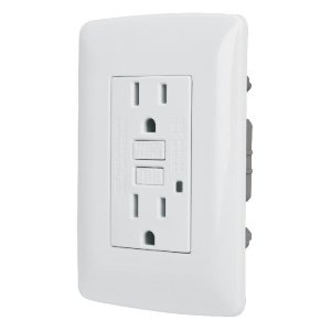 Contacto dúplex falla a tierra GFCI, blanco, línea Italiana 46142