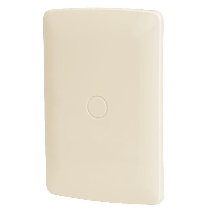 46144.jpg Placa de ABS ciega, línea Italiana, color marfil, Volteck 46144 - Image 1