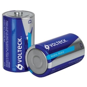 Blíster con 2 pilas alcalinas tamaño D, Volteck 46318