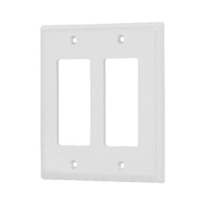 Placa 2 ventanas, de policarbonato, línea Classic, Volteck 46419