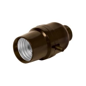 Portalámpara de baquelita, con interruptor de barra, Volteck 46501