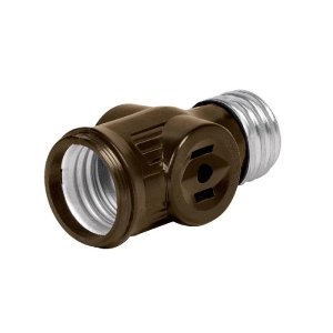 Portalámpara de baquelita, doble contacto, Volteck 46511