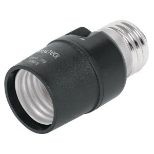 Portalámpara de PVC, con sensor de luz, Volteck 46516