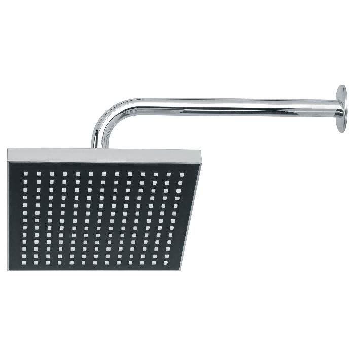 46736.jpg Regadera cuadrada ABS 8' acabado cromo con brazo, Foset 46736 - Image 1