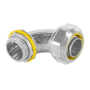 Conector curvo de 3/4' para tubo liquid tight, Volteck 46934