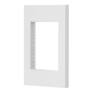 Placa 1 ventana, 3 módulos, línea Española, color blanco 47043