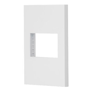 Placa 1 ventana, 1.5 módulos, línea Española, color blanco 47044