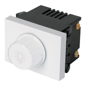 Dimmer giratorio, 1.5 módulos, línea Española, color blanco 47054