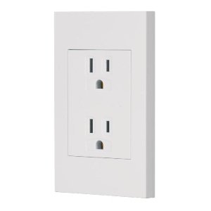 Placa armada contacto dúplex, 3 módulos, Española, blanco 47059