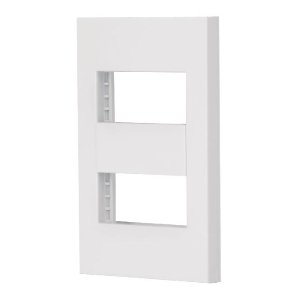 Placa 2 ventanas, 1 módulo, línea Española, color blanco 47063