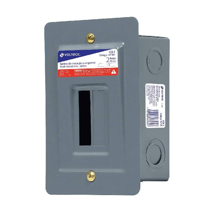 47194.jpg Centro de carga empotrable, 2 polos, Volteck 47194 - Image 1